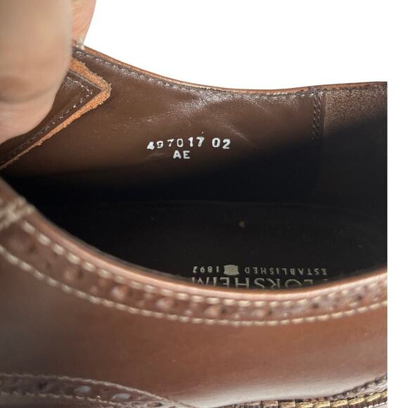 Florsheim Men’s 11D Wingtip Oxford‎ Shoes Brown Leather Brogue Dress - Picture 14 of 14